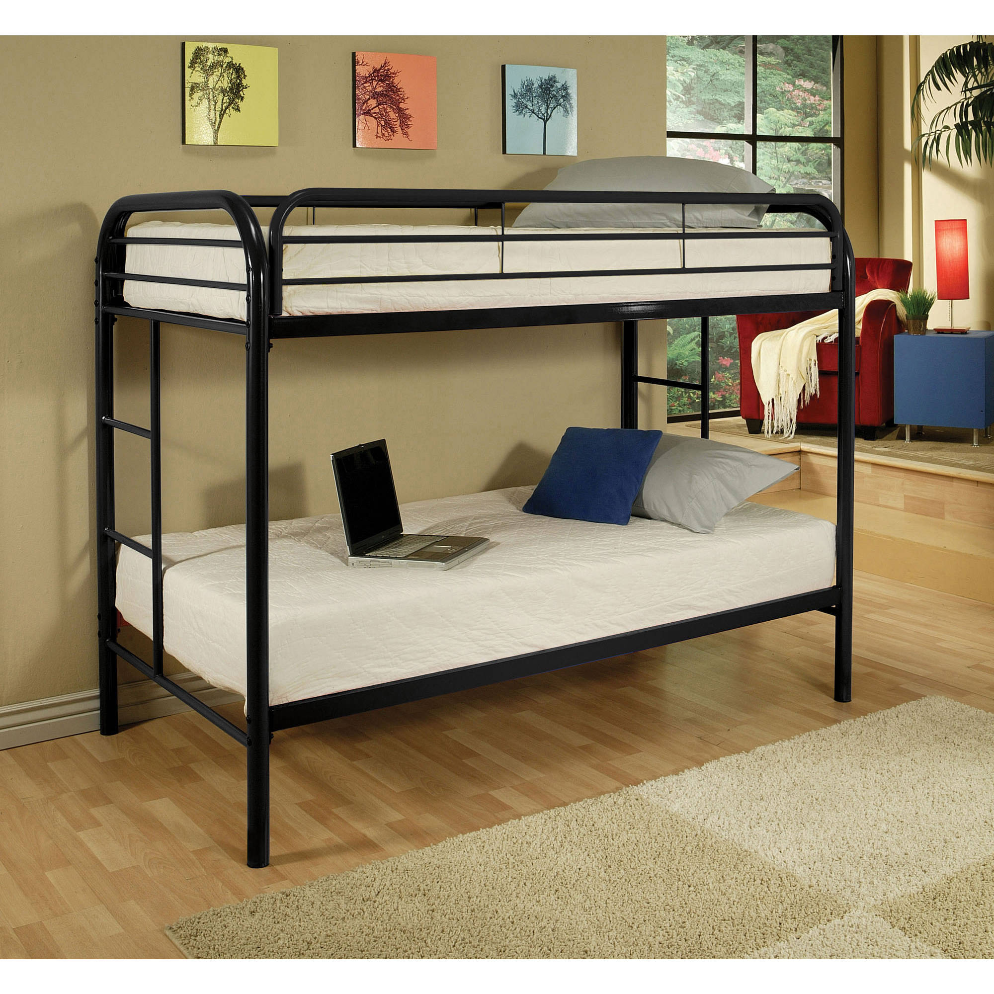 twin bunk beds with mattresses included